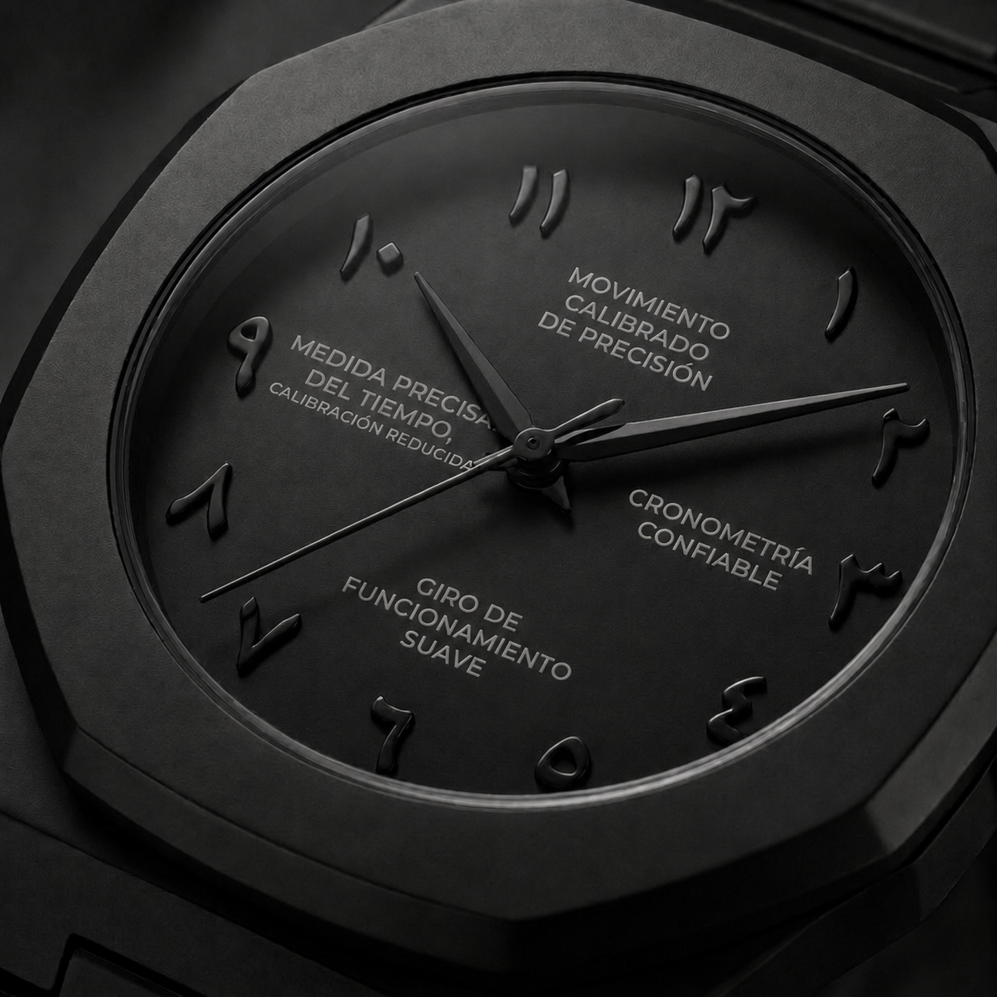 Reloj negro mate