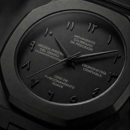 Reloj negro mate